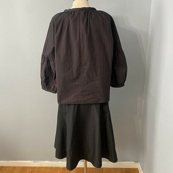 Pamela Milano Modest Set Outfit Skirt Blouse Top Size 50 Stripes - Picture 8 of 13